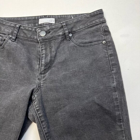 Ann Taylor Loft Womens Curvy Slim Skinny Jeans Gray Stretch Charcoal Wash 29/8 - Picture 4 of 11